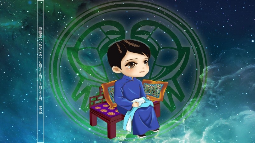 十二星座之巨蟹座卡通桌面壁纸