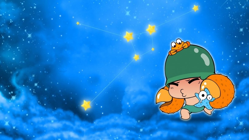 十二星座之巨蟹座卡通桌面壁纸