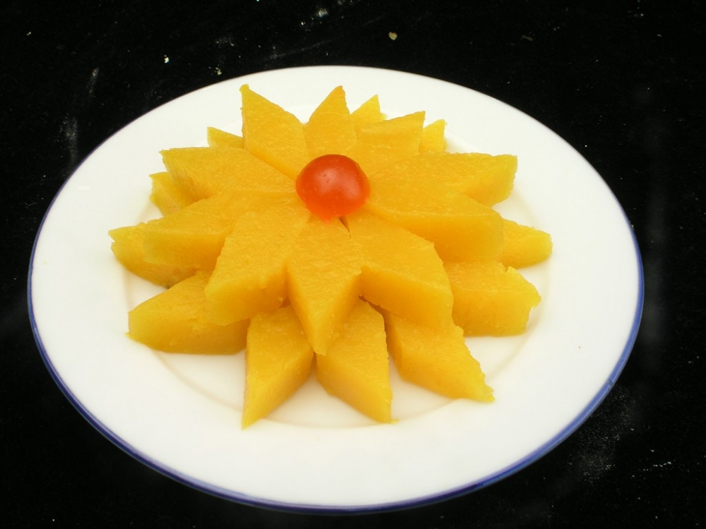 黄金南瓜糕凉菜系列美食素材图片