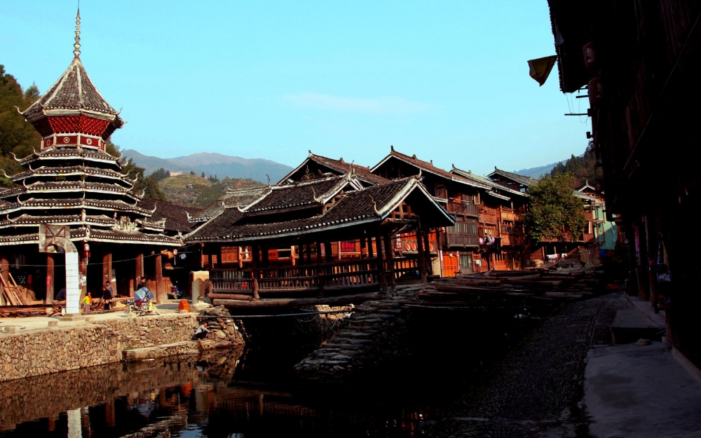 贵州黎平古镇风光高清风景壁纸