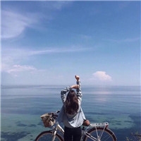 小清新唯美海边意境女生头像