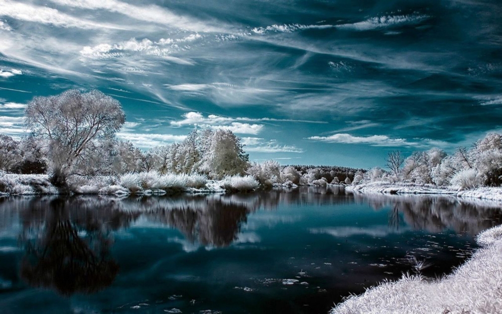 美丽的自然雪景高清桌面壁纸