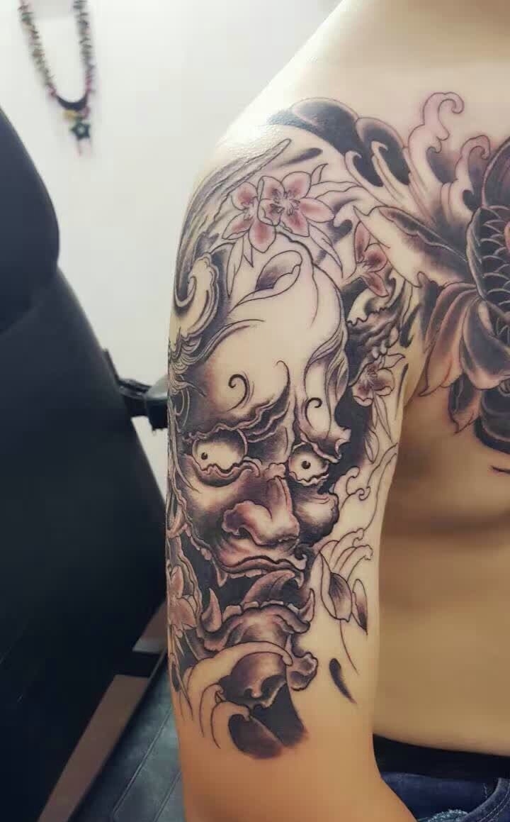 经典传统手臂小般若纹身图案