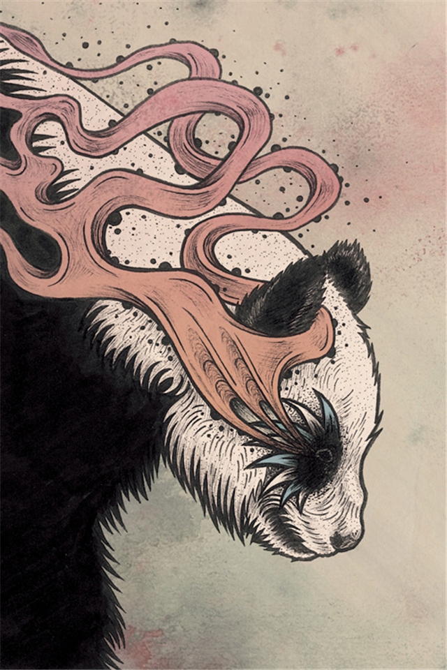 魔幻动物奇异插画风格手机壁纸