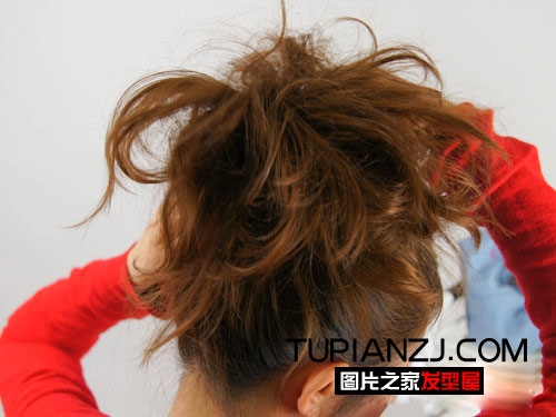 直发怎么扎好看 盘花苞头清新气质