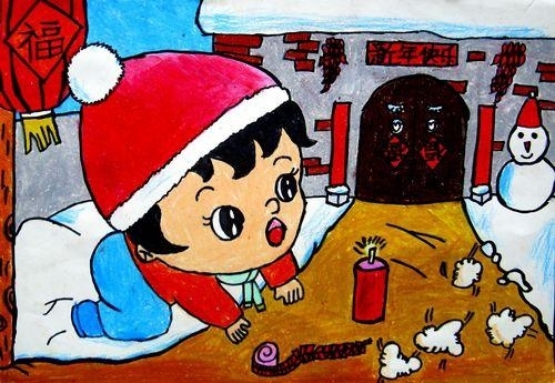 过年背景卡通画图片