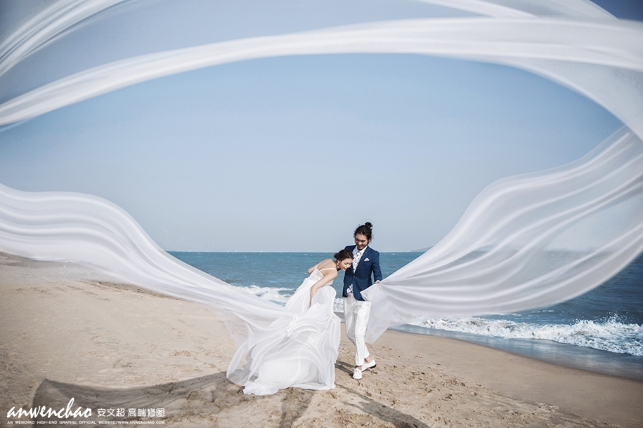 海风轻袭 婚纱照