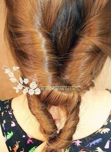 淑女风韩式盘发步骤图解