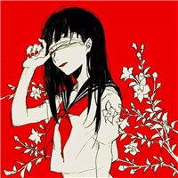 喜气洋洋的红色调女生卡通头像