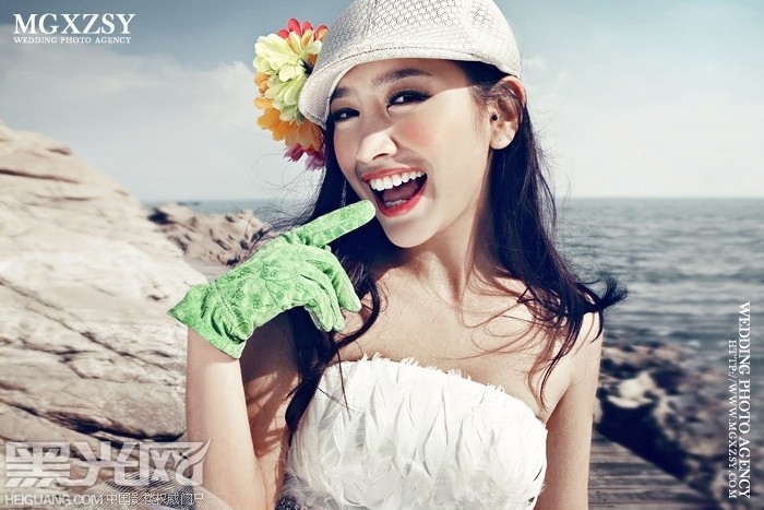 沿海边的爱情 婚纱照