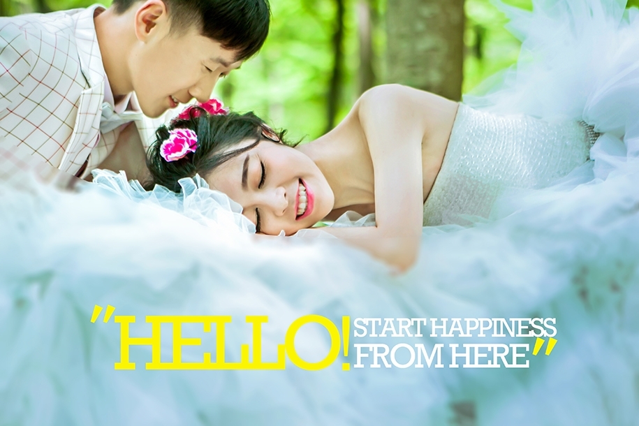 小树林之恋 婚纱照
