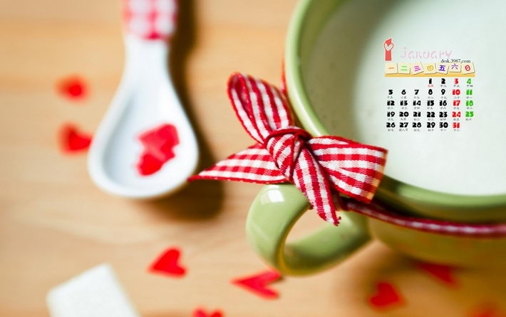 2015年一月月历桌面壁纸