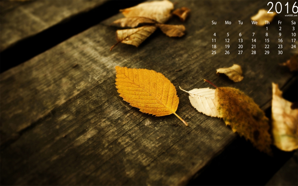 2016年9月日历自然风景摄影高清壁纸图片