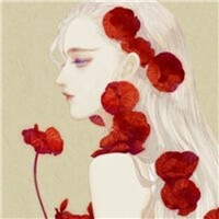 喜气洋洋的红色调女生卡通头像