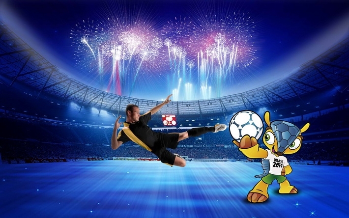2014世界杯吉祥物桌面壁纸