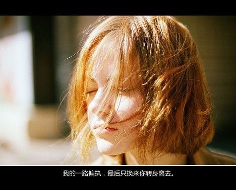 我的一路偏执，最后只换来你转身离去