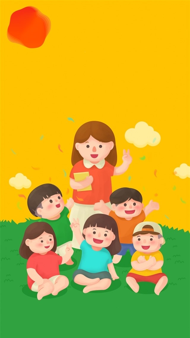 教师节可爱卡通高清手机壁纸