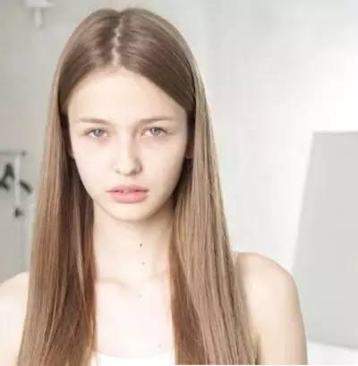 女生留中分直发图片