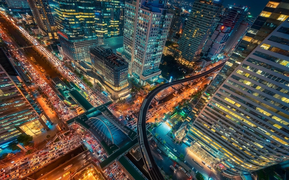 迷人的城市风景图片桌面壁纸