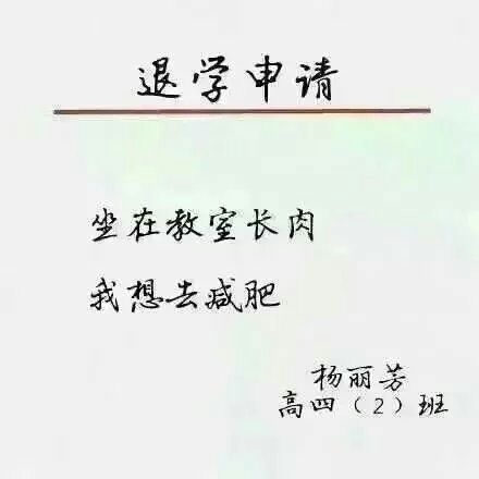 退学申请这么写.