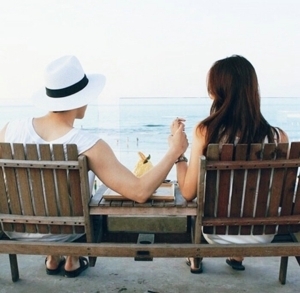 韩系浪漫唯美意境幸福背影小情侣头像