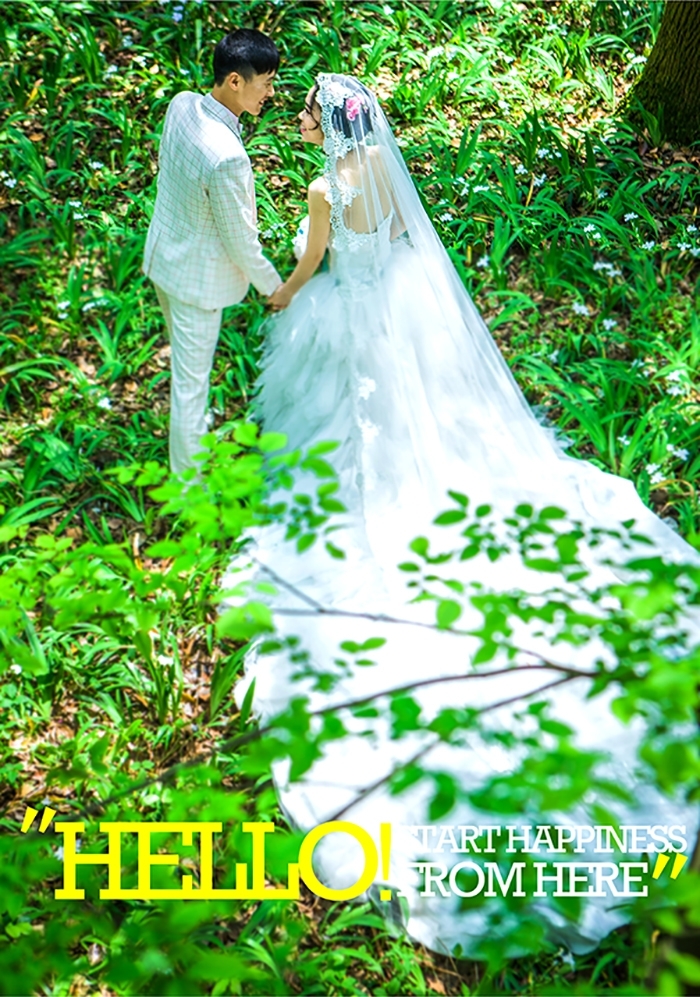 小树林之恋 婚纱照