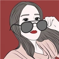 喜气洋洋的红色调女生卡通头像
