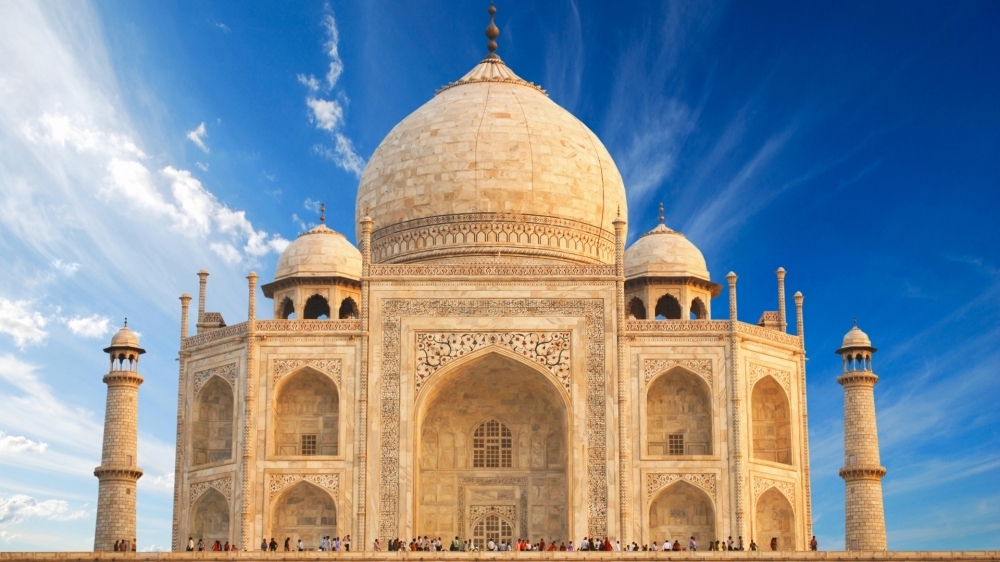 世界七大建筑奇迹印度泰姬陵图片1080桌面壁纸