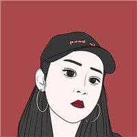 喜气洋洋的红色调女生卡通头像