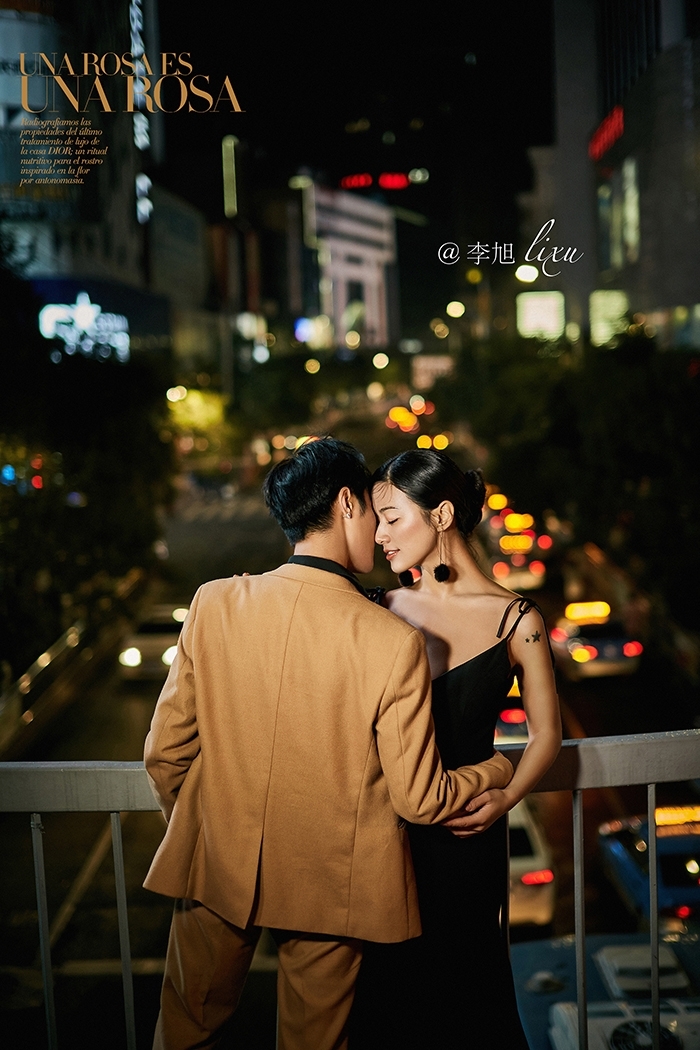 街拍夜景 婚纱照
