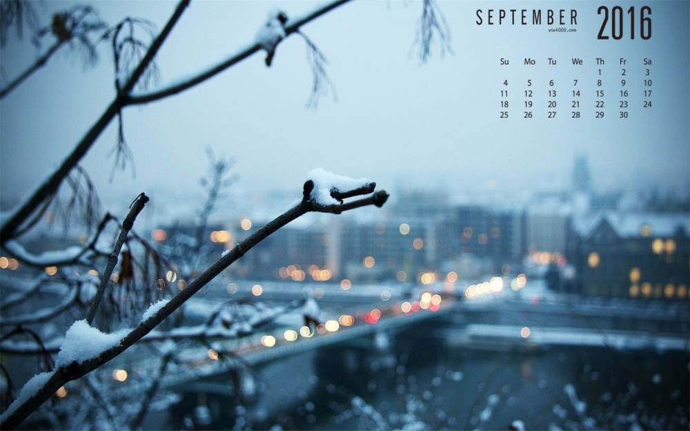 2016年9月日历自然风景摄影高清壁纸图片