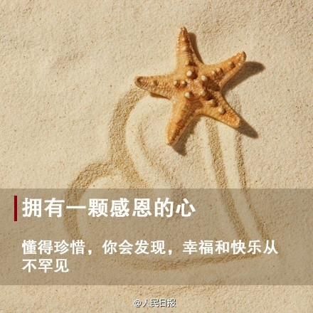 懂得珍惜，你会发现，幸福和快乐从不稀罕