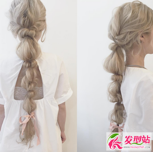 长发Lolita系的编发 Cosplay编发发型图片