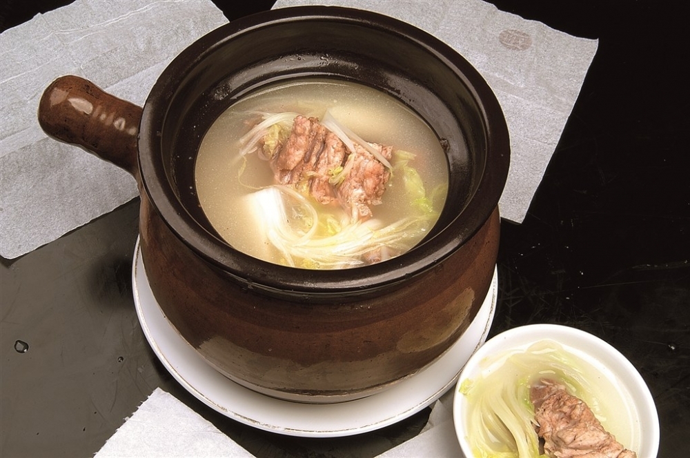 霸王花排骨煨汤美食素材图片炖品汤羹