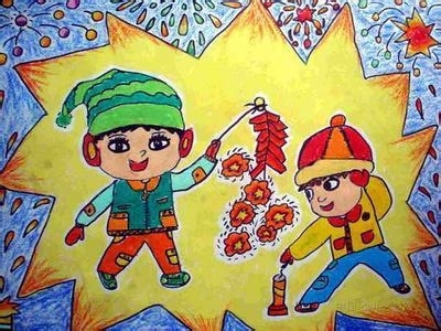 过年背景卡通画图片