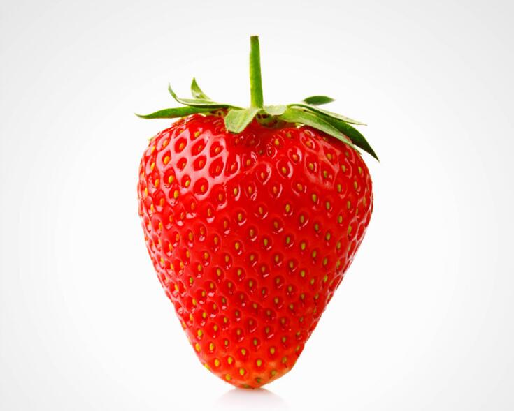 一颗红色大草莓高清图片