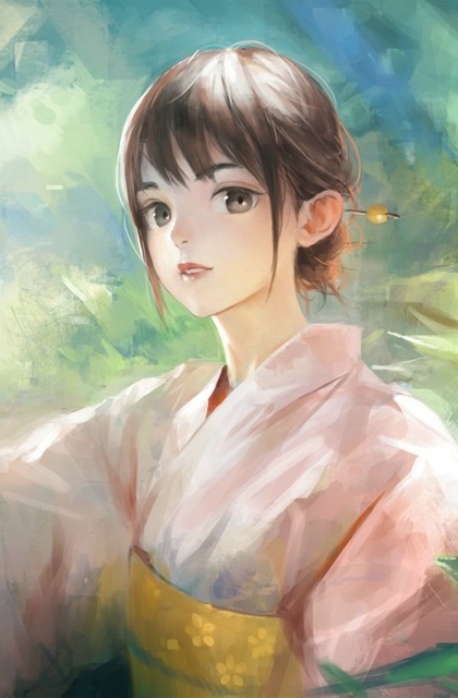 小清新美女插画壁纸