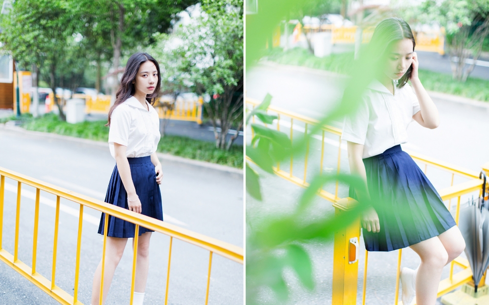 养眼校花美女校园唯美写真图片桌面壁纸