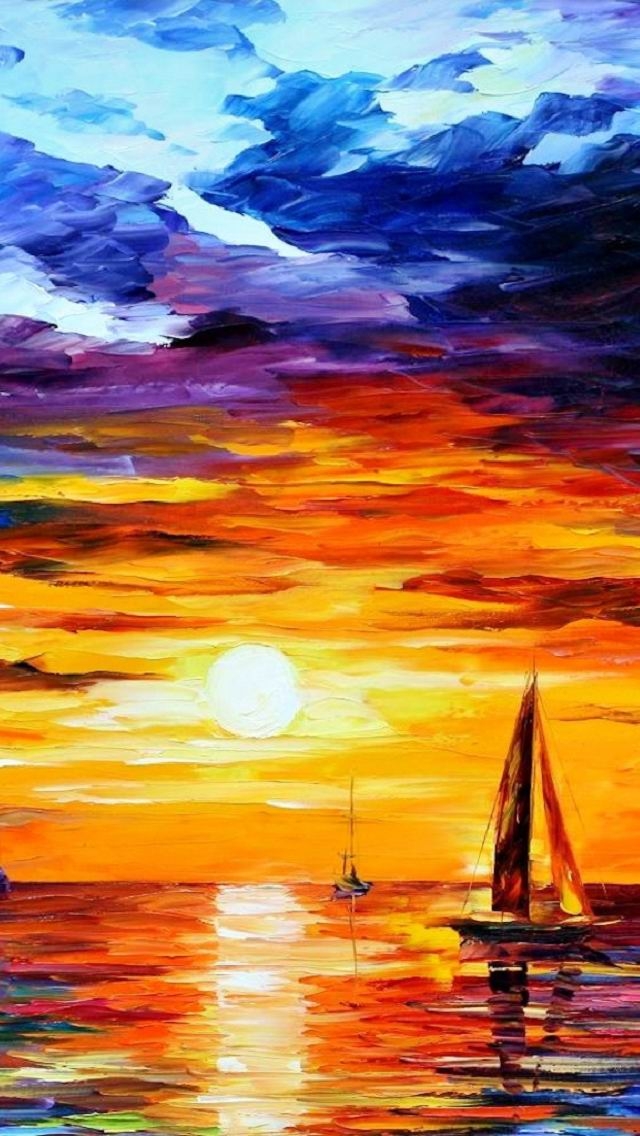 都市唯美绚丽夕阳美景手机壁纸