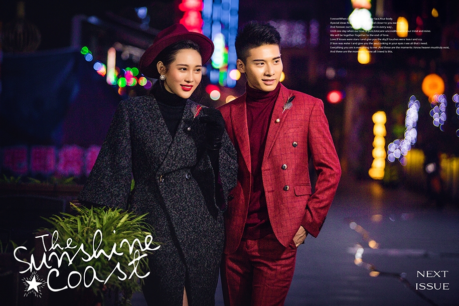 霓虹灯火 婚纱照
