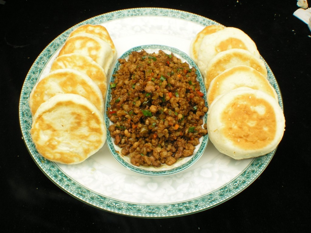 乡村沫夹饼主食小吃美食素材图片