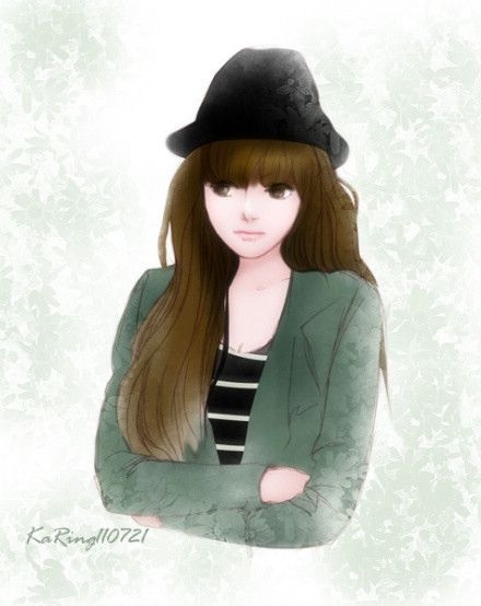 那些美美的女生插画