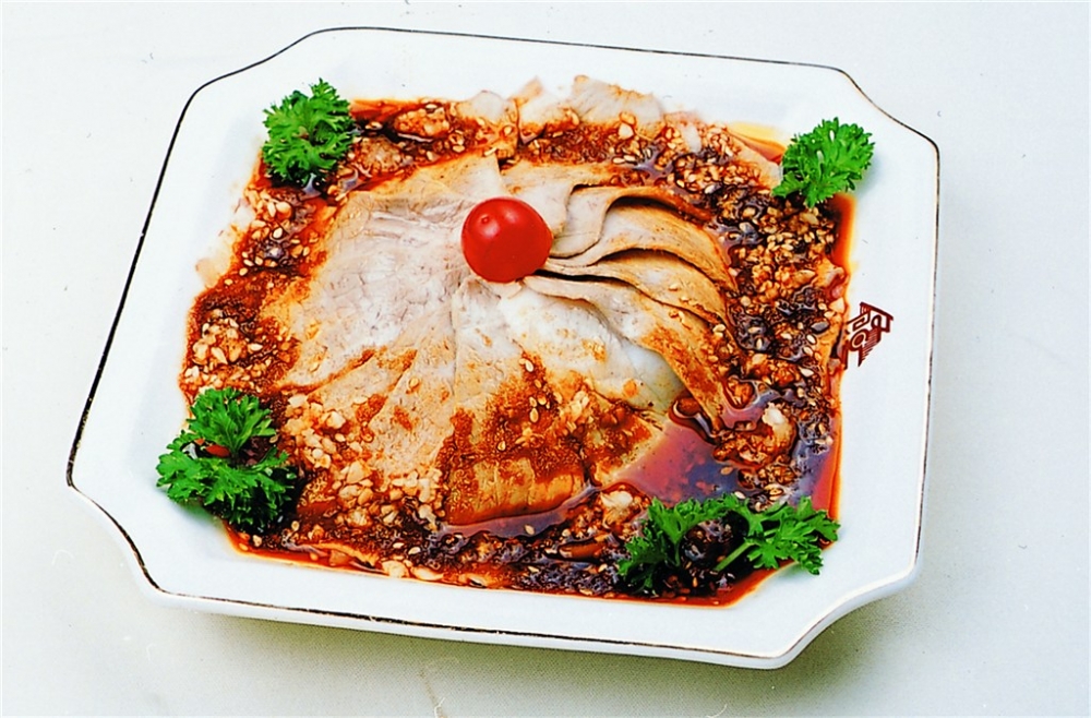蒜泥白肉凉菜系列美食素材图片