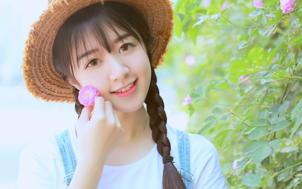 夏日清凉美女少女图片壁纸