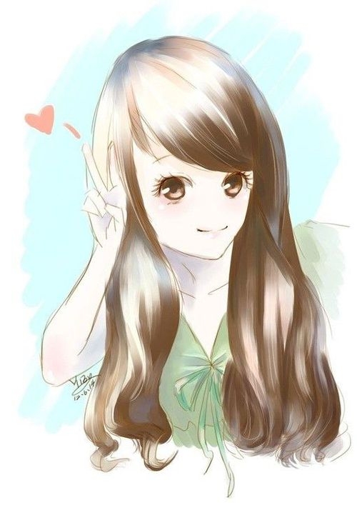 那些美美的女生插画