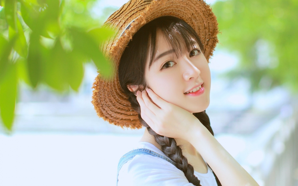 夏日清凉美女少女图片壁纸