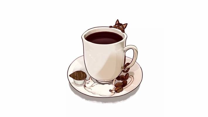 诱人甜品美食手绘电脑壁纸