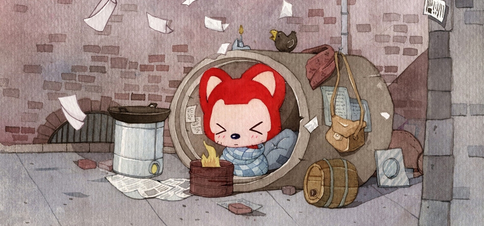 阿狸取暖,阿狸,卡通,可爱,桌面壁纸