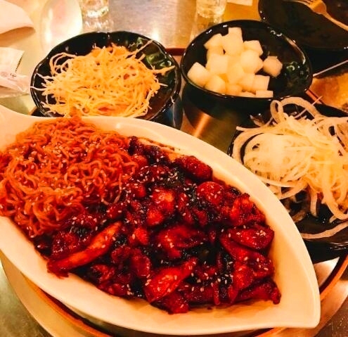 拉面配炸鸡
