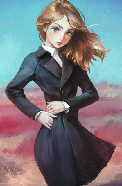 小清新美女插画壁纸
